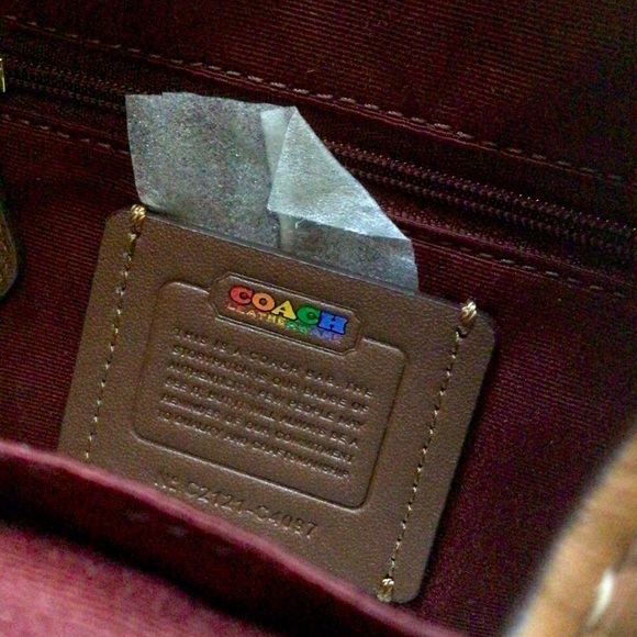 Coach 🌈Pennie Small Rainbow Signature Backpack/FREE shirt & tights w purchase - Picture 11 of 16